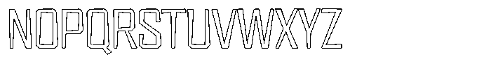 FX Wadag Light Outline Font UPPERCASE
