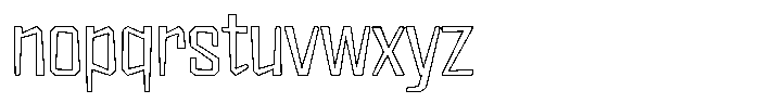 FX Wadag Light Outline Font LOWERCASE