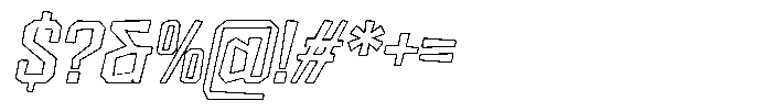 FX Wadag Medium Italic Outline Font OTHER CHARS