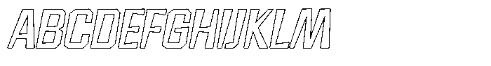 FX Wadag Medium Italic Outline Font UPPERCASE