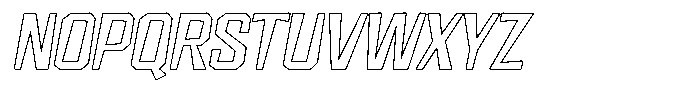 FX Wadag Medium Italic Outline Font UPPERCASE