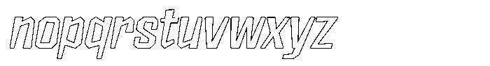 FX Wadag Medium Italic Outline Font LOWERCASE