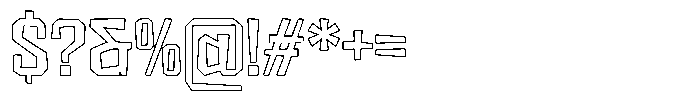 FX Wadag Medium Outline Font OTHER CHARS