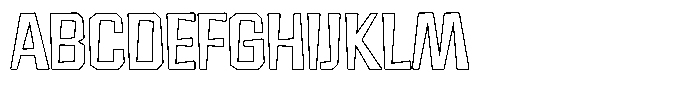 FX Wadag Medium Outline Font UPPERCASE