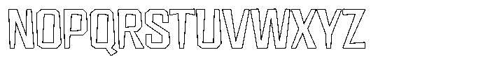 FX Wadag Medium Outline Font UPPERCASE