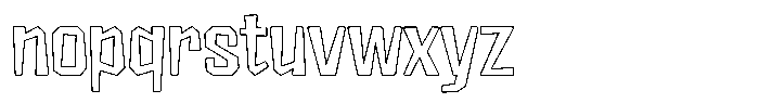 FX Wadag Medium Outline Font LOWERCASE