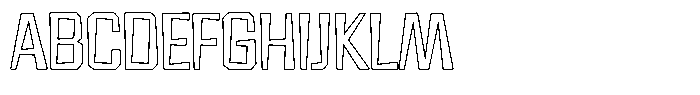 FX Wadag Outline Font UPPERCASE