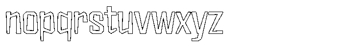 FX Wadag Outline Font LOWERCASE