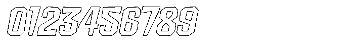 FX Wadag Semi Bold Italic Outline Font OTHER CHARS