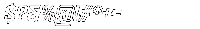 FX Wadag Semi Bold Italic Outline Font OTHER CHARS