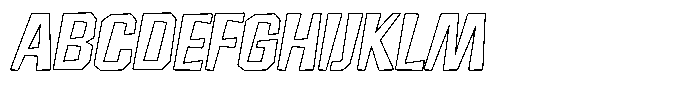 FX Wadag Semi Bold Italic Outline Font UPPERCASE