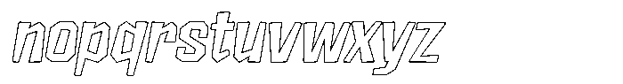 FX Wadag Semi Bold Italic Outline Font LOWERCASE