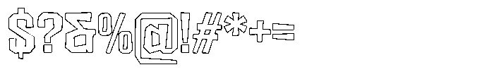 FX Wadag Semi Bold Outline Font OTHER CHARS