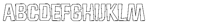 FX Wadag Semi Bold Outline Font UPPERCASE