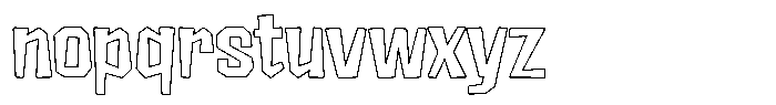 FX Wadag Semi Bold Outline Font LOWERCASE