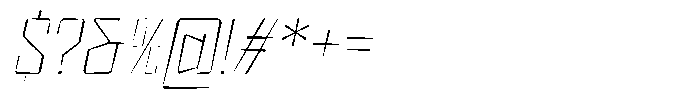 FX Wadag Thin Italic Font OTHER CHARS