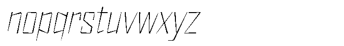 FX Wadag Thin Italic Font LOWERCASE
