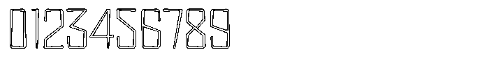 FX Wadag Thin Outline Font OTHER CHARS