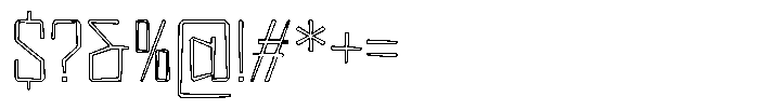 FX Wadag Thin Outline Font OTHER CHARS