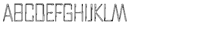 FX Wadag Thin Outline Font UPPERCASE