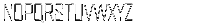 FX Wadag Thin Outline Font UPPERCASE