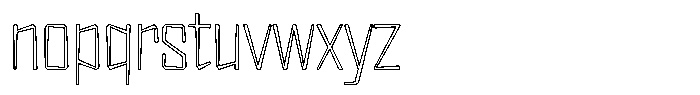FX Wadag Thin Outline Font LOWERCASE
