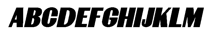 Fyntra Extra Black Italic Font UPPERCASE