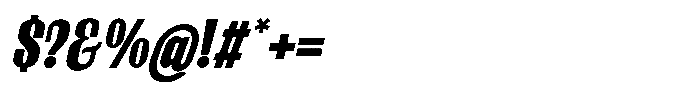 Fyntra Bold Italic Font OTHER CHARS