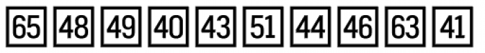 Fyra Numeric Square Open Font UPPERCASE
