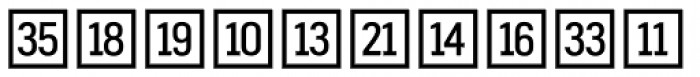 Fyra Numeric Square Open Font LOWERCASE