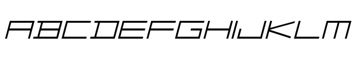 FZeroGXMenuFont-ThinOblique Font UPPERCASE