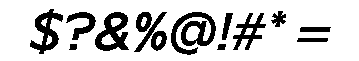 G2 TGR MediumItalic Font OTHER CHARS