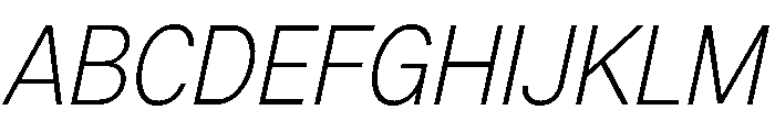 G2Erika LightItalic Font UPPERCASE