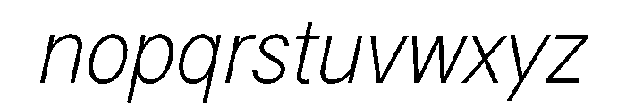G2Erika LightItalic Font LOWERCASE
