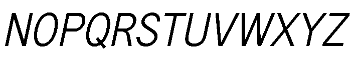 G2Erika RegularItalic Font UPPERCASE