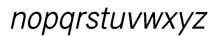 G2Erika RegularItalic Font LOWERCASE