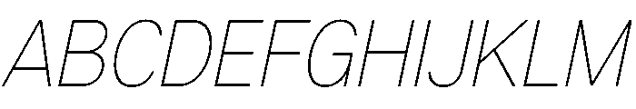 G2Erika ThinItalic Font UPPERCASE