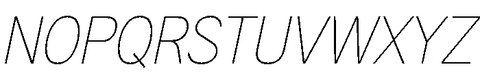 G2Erika ThinItalic Font UPPERCASE
