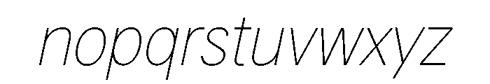 G2Erika ThinItalic Font LOWERCASE