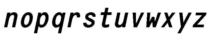 G2ErikaMono BoldItalic Font LOWERCASE
