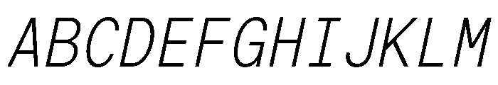 G2ErikaMono LightItalic Font UPPERCASE