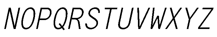 G2ErikaMono LightItalic Font UPPERCASE