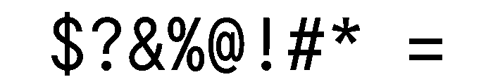 G2ErikaMono Medium Font OTHER CHARS