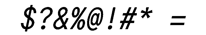 G2ErikaMono MediumItalic Font OTHER CHARS