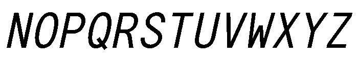 G2ErikaMono MediumItalic Font UPPERCASE