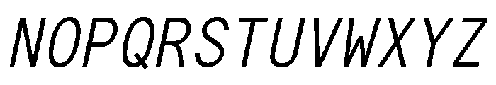 G2ErikaMono RegularItalic Font UPPERCASE