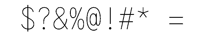 G2ErikaMono Thin Font OTHER CHARS