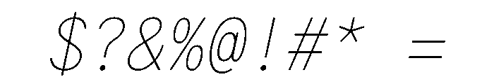 G2ErikaMono ThinItalic Font OTHER CHARS