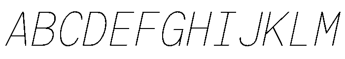 G2ErikaMono ThinItalic Font UPPERCASE