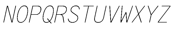 G2ErikaMono ThinItalic Font UPPERCASE